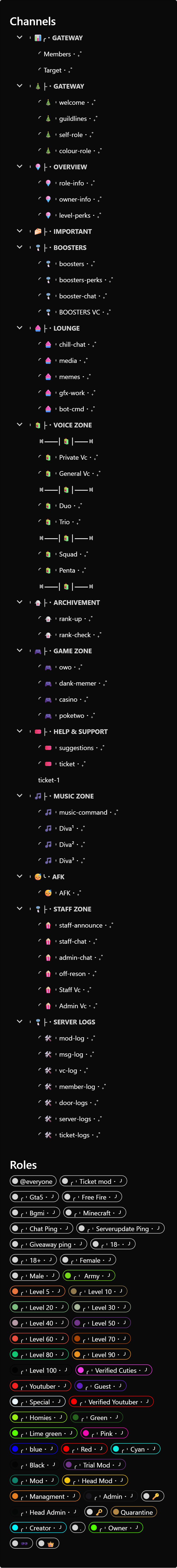 Discord Template Section