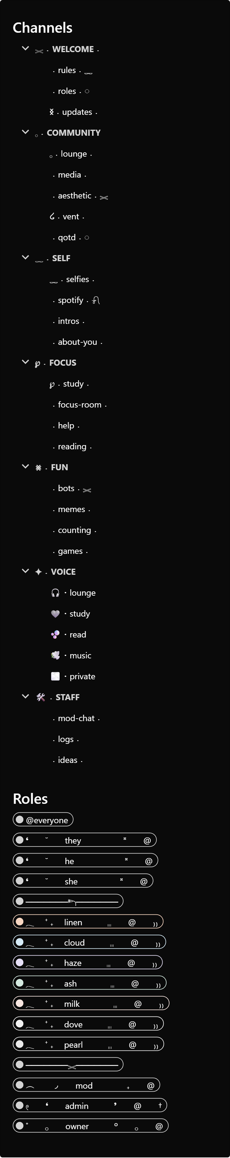 Discord Template Section